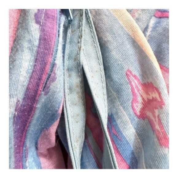 Ashley Ames Vintage Nightgown Southwest Robe Pastel Stripes & Short Sleeves SEE - Picture 6 of 8